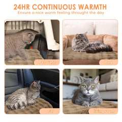 ZINGTERRA self-warming cat bed removable cover enables easy machine washing.