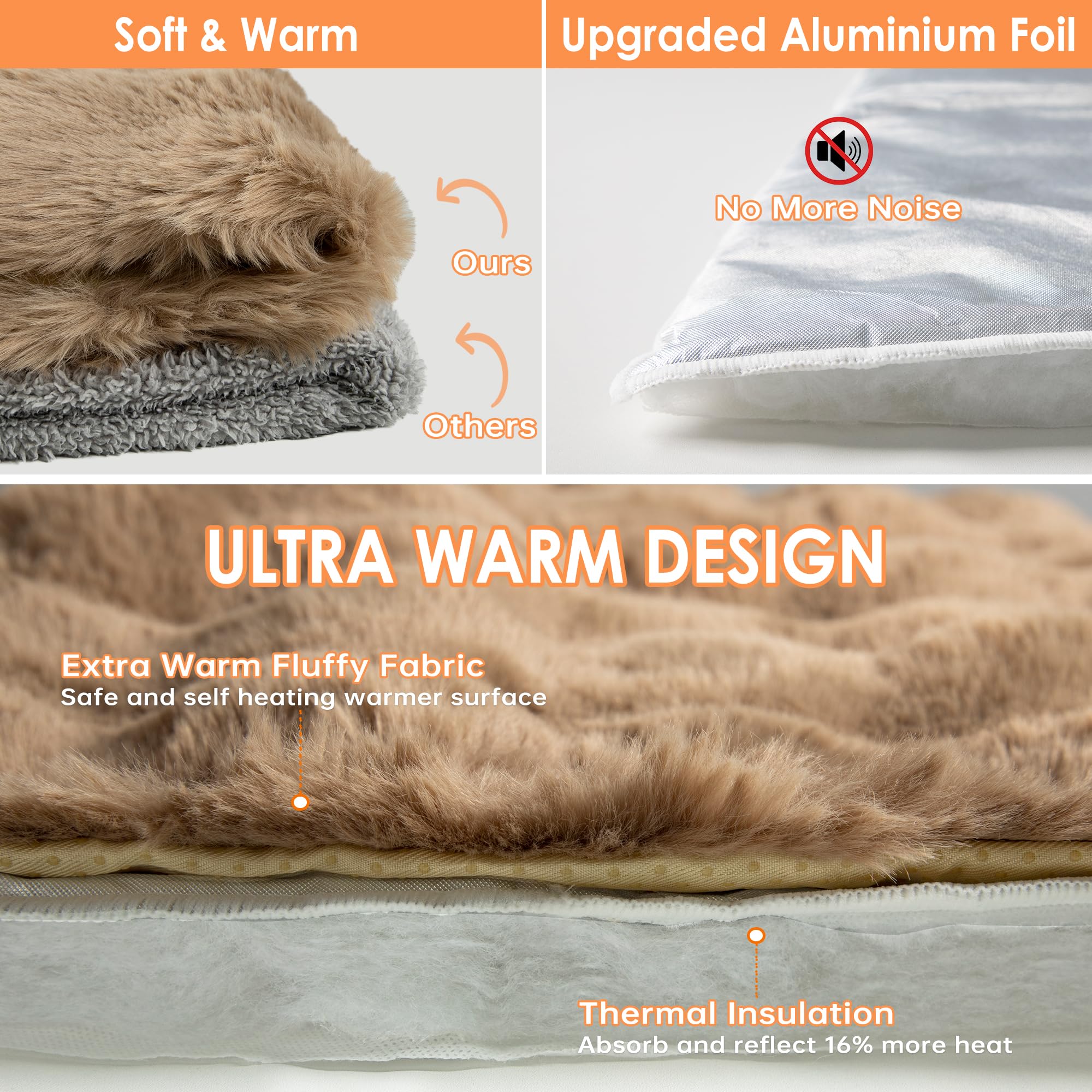 ZINGTERRA self-warming pet bed on a sofa for lounge-ready warmth.