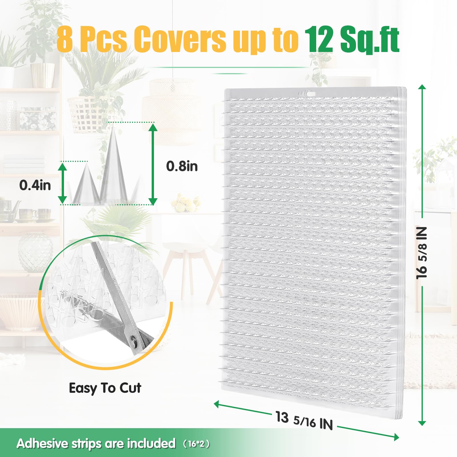 Zipcase estera espigas 13x16 pulgadas, cobertura para 12 pies cuadrados.