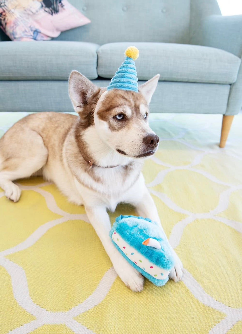 ZippyPaws Birthday Box plush snuggle set for cozy evenings