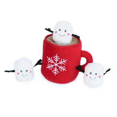 ZippyPaws Burrow Christmas mug toy with hidden marshmallows for puzzle play