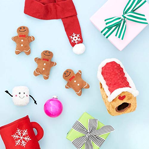 ZippyPaws Burrow gingerbread house refillable design supports ongoing play sessions.