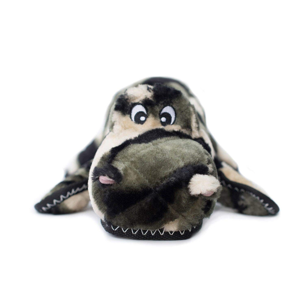 ZippyPaws Camron gator-squeaker-grunter enhances interactive play sessions.