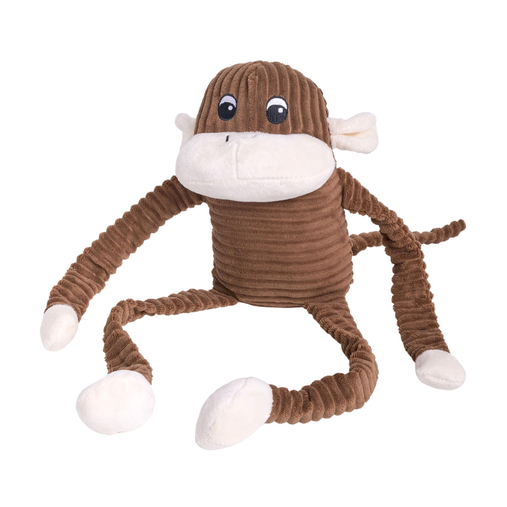 ZippyPaws Crinkle Monkey, brazos crinkle, fomenta juego activo y mordida suave.