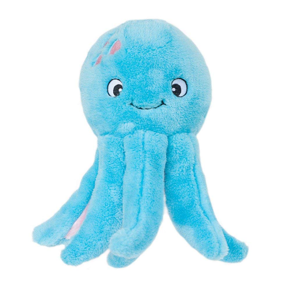 ZippyPaws Oscar the Octopus toy, front view, engaging grunter for interactive play