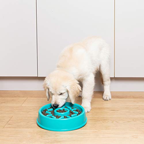ZippyPaws Happy Bowl diseño estimulante que mantiene al perro entretenido durante la comida.