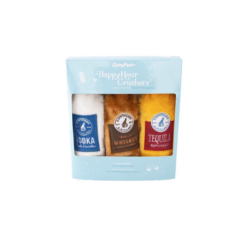 ZippyPaws Happy Hour Crusherz bottle sleeve promotes interactive play and durability