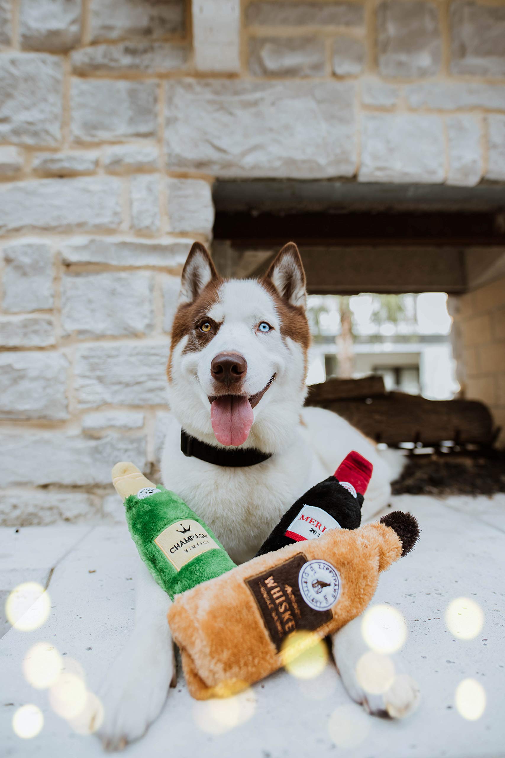 ZippyPaws Happy Hour Crusherz squeaky cap enables repeat-play with a grab-and-go design
