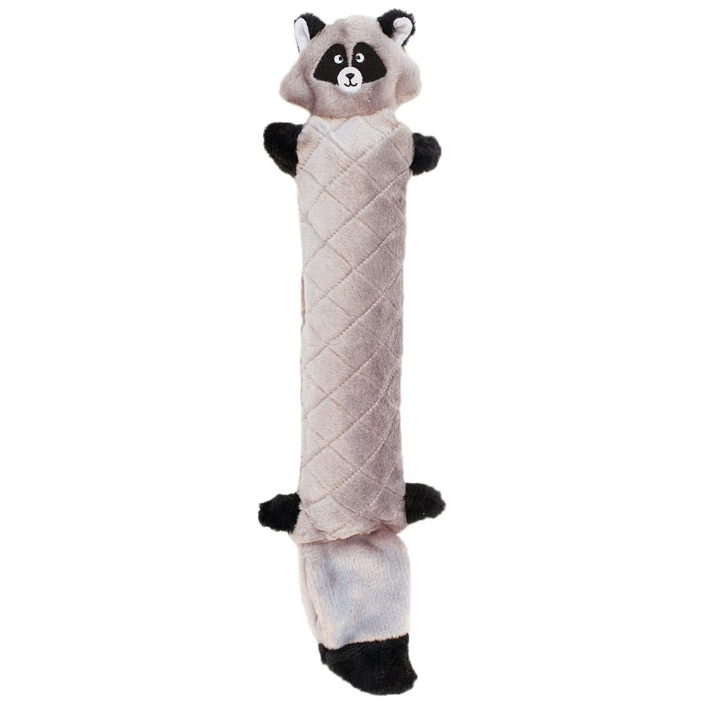 ZippyPaws Jigglerz Raccoon Toy front view for interactive play and cuddly amusement.