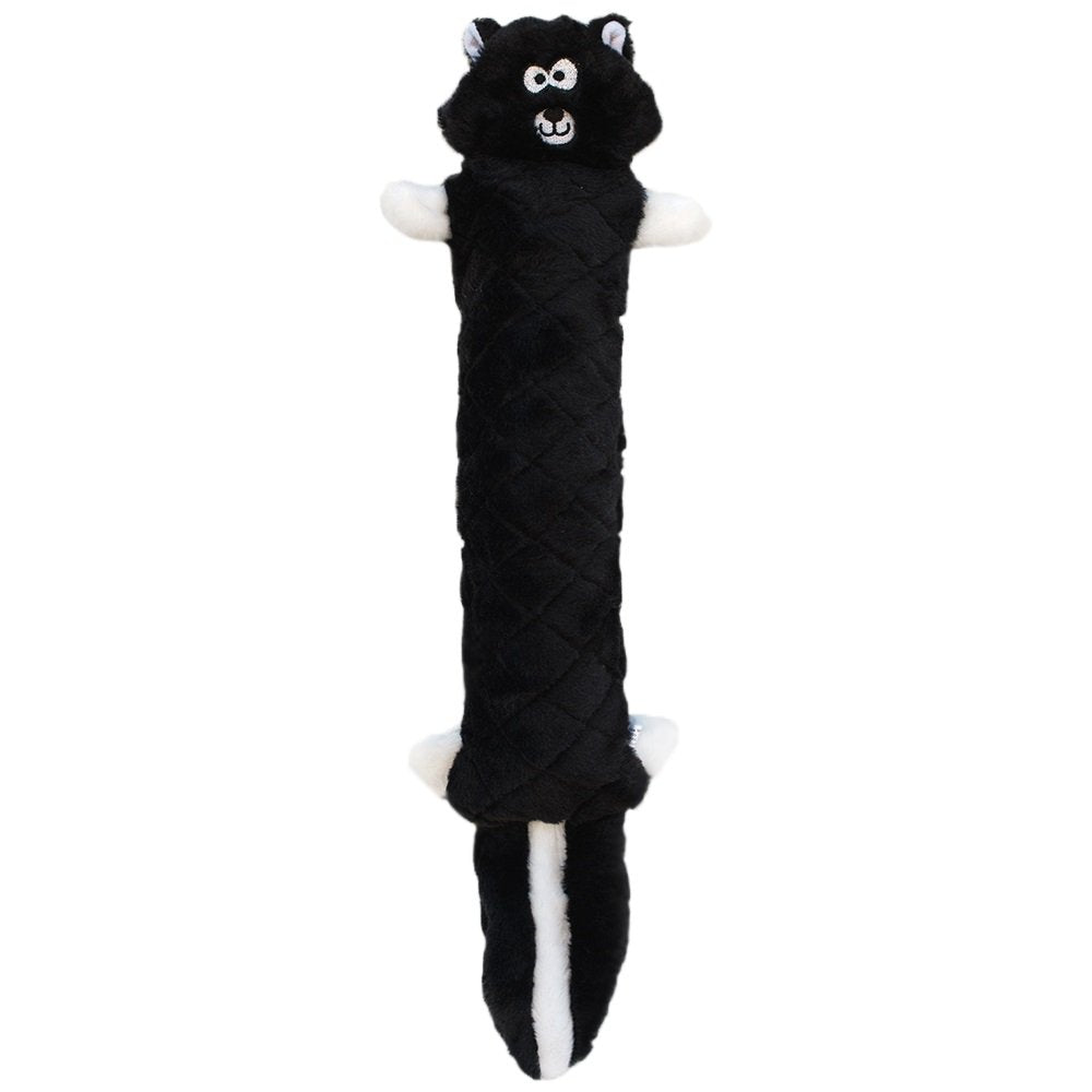 ZippyPaws Jigglerz Skunk head crinkle detail for interactive play and mess-free fun