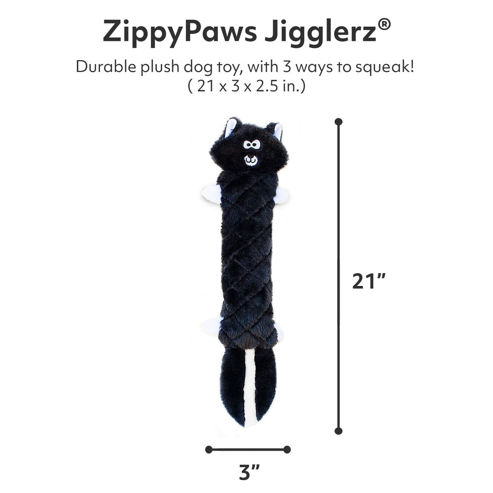 ZippyPaws Jigglerz Skunk tail crinkle detail enhances play and engagement