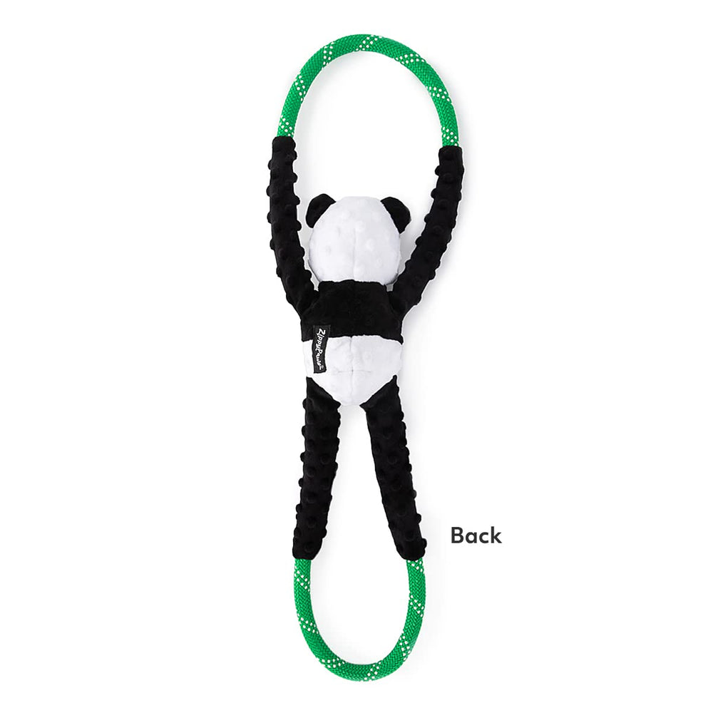ZippyPaws RopeTugz Panda 28-inch length for versatile dog play across sizes.