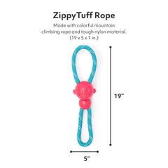 ZippyPaws RopeTugz Pink Squeaker image – keeps dogs engaged with a grunting squeak