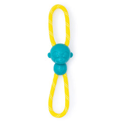 ZippyPaws RopeTugz Teal rope detail highlights durable tug toy for dogs.