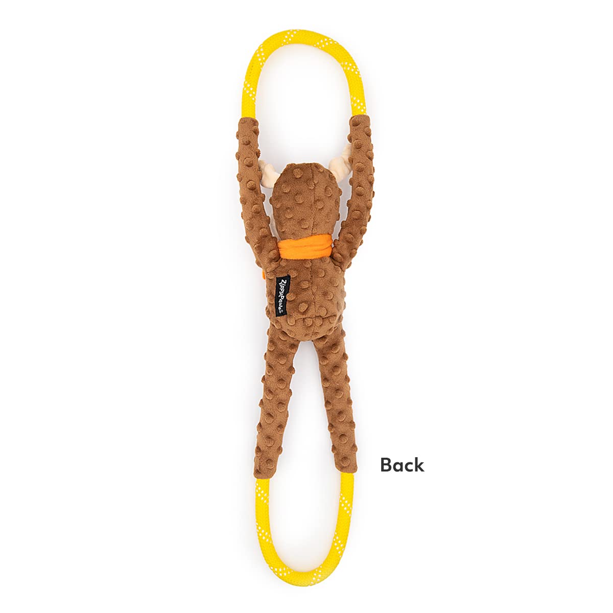 ZippyPaws RopeTugz plush and rope detail highlights durable, gentle tug play.