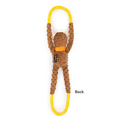 ZippyPaws RopeTugz plush and rope detail highlights durable, gentle tug play.