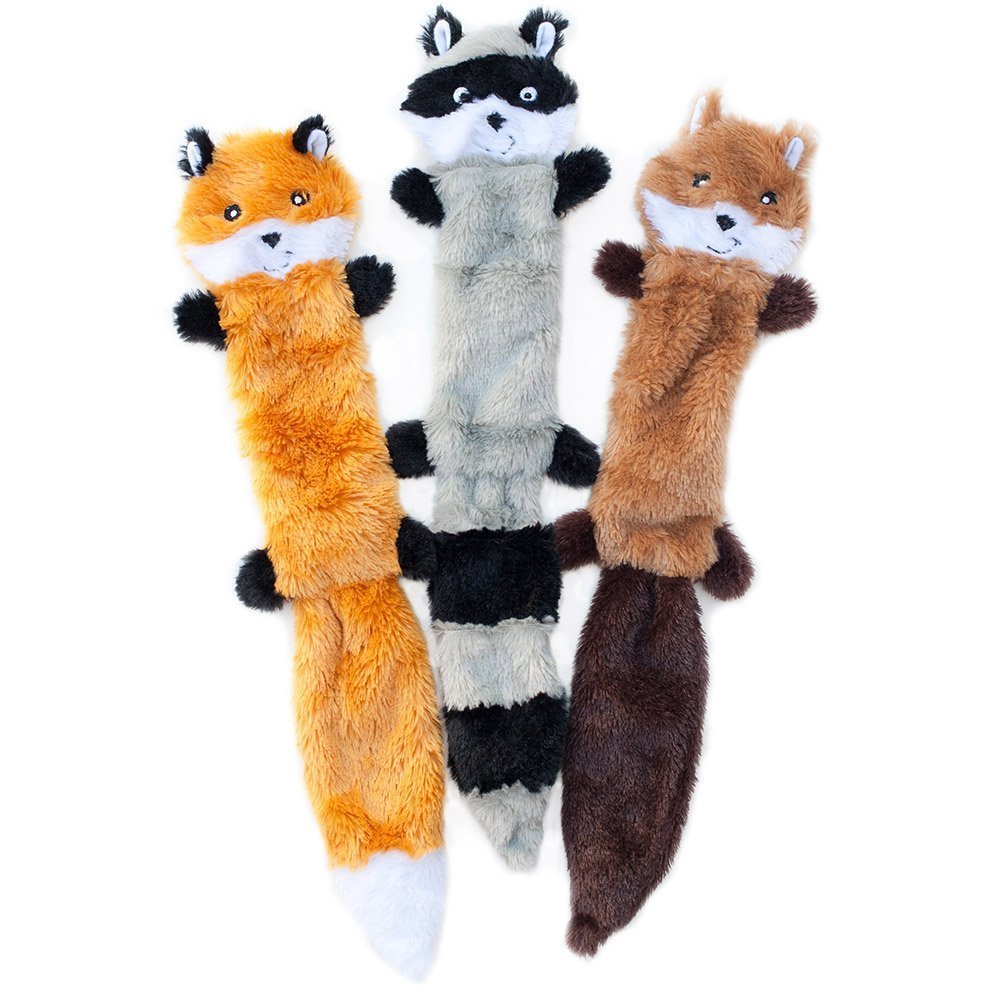 ZippyPaws Skinny Peltz zorro sin relleno para juego interactivo y sin desorden