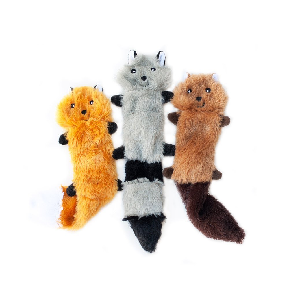 ZippyPaws Skinny Peltz Zorro dos chirridos para entretenimiento
