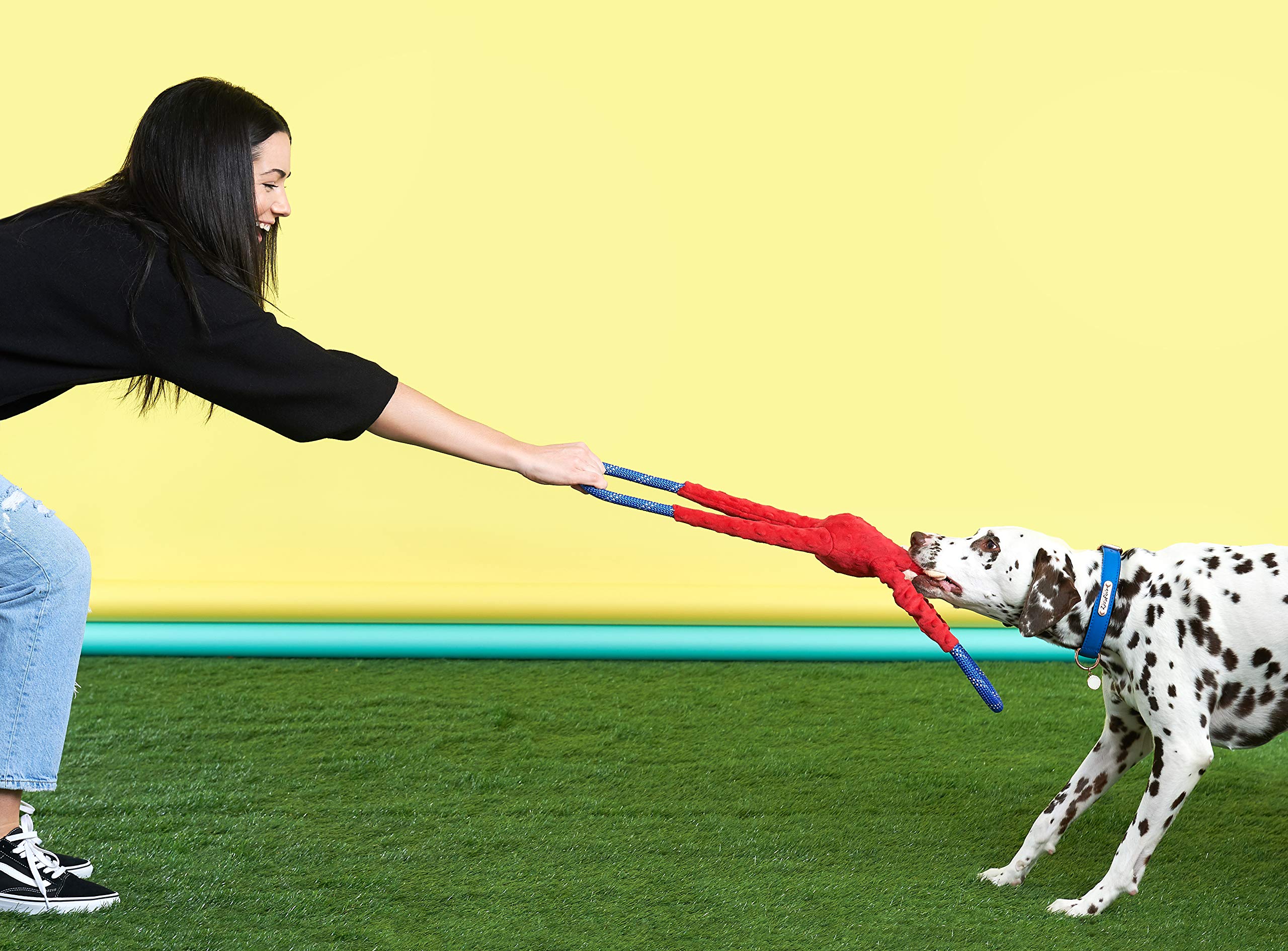 ZippyPaws soft plush and rope hybrid design supports gentle cuddles and tough play.