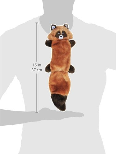 ZippyPaws Zingy Raccoon no-stuffing design close-up emphasizes mess-free boredom relief.