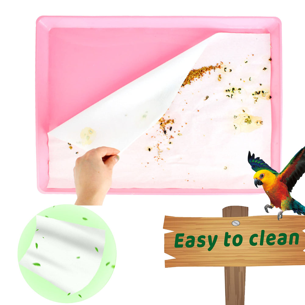 ZIQON absorbent cage liner demonstrates moisture control within the tray.
