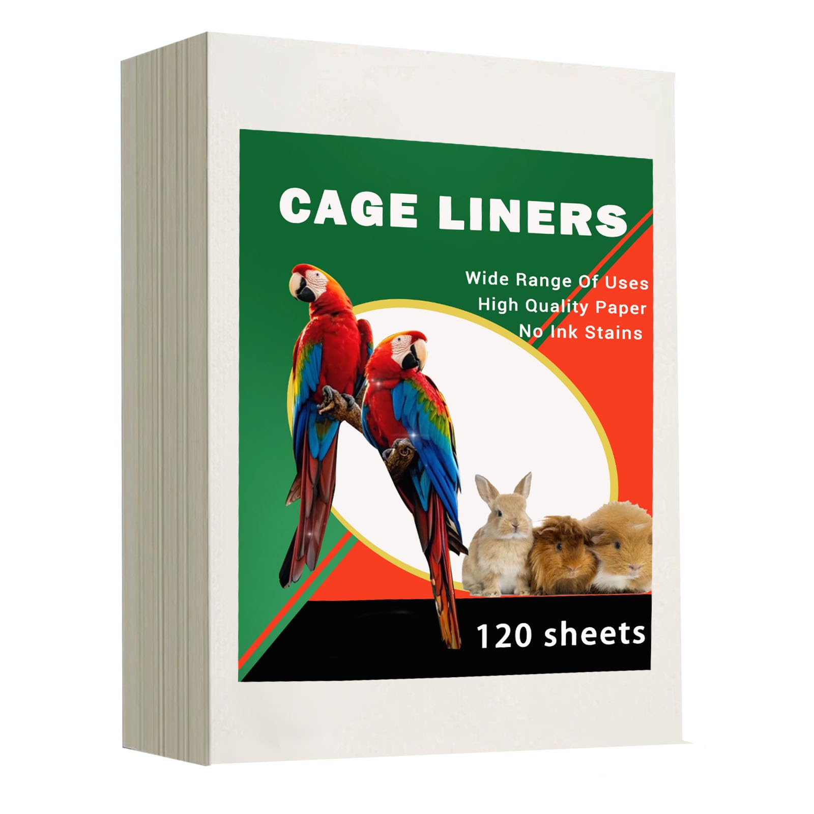 ZIQON bird cage liner papers 21.3×15.5 inch fit large cages and simplify setup.