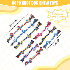 ZisDolk 2-knot rope dog toy in blue for tug-of-war and chewing fun.