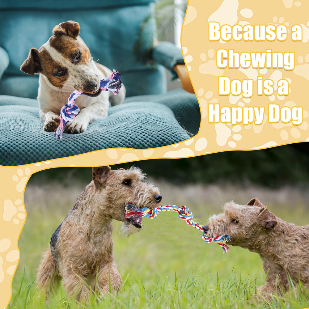 ZisDolk durable cotton dog toy set suitable for dogs of multiple sizes.
