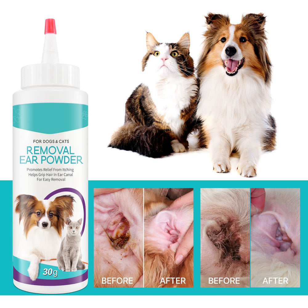 ZIXAOK dog ear-cleaning step image demonstrates easy-to-follow usage.