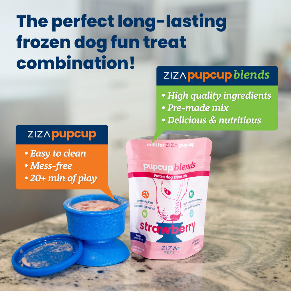 ZIZA Pets PUPCUP suitable for all dog sizes promoting varied play