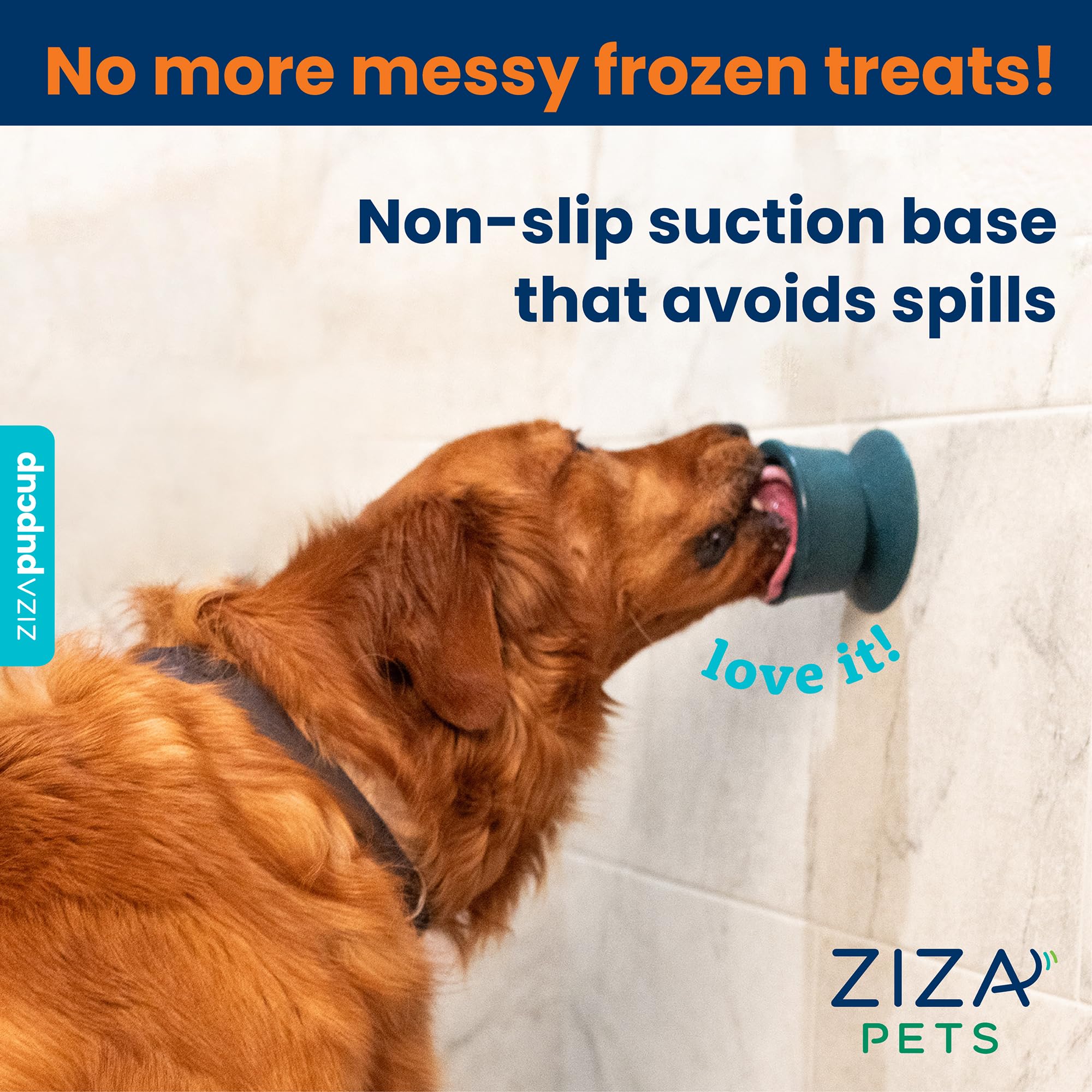 ZIZA Pets PUPCUP durable construction supports enthusiastic chewing without spills