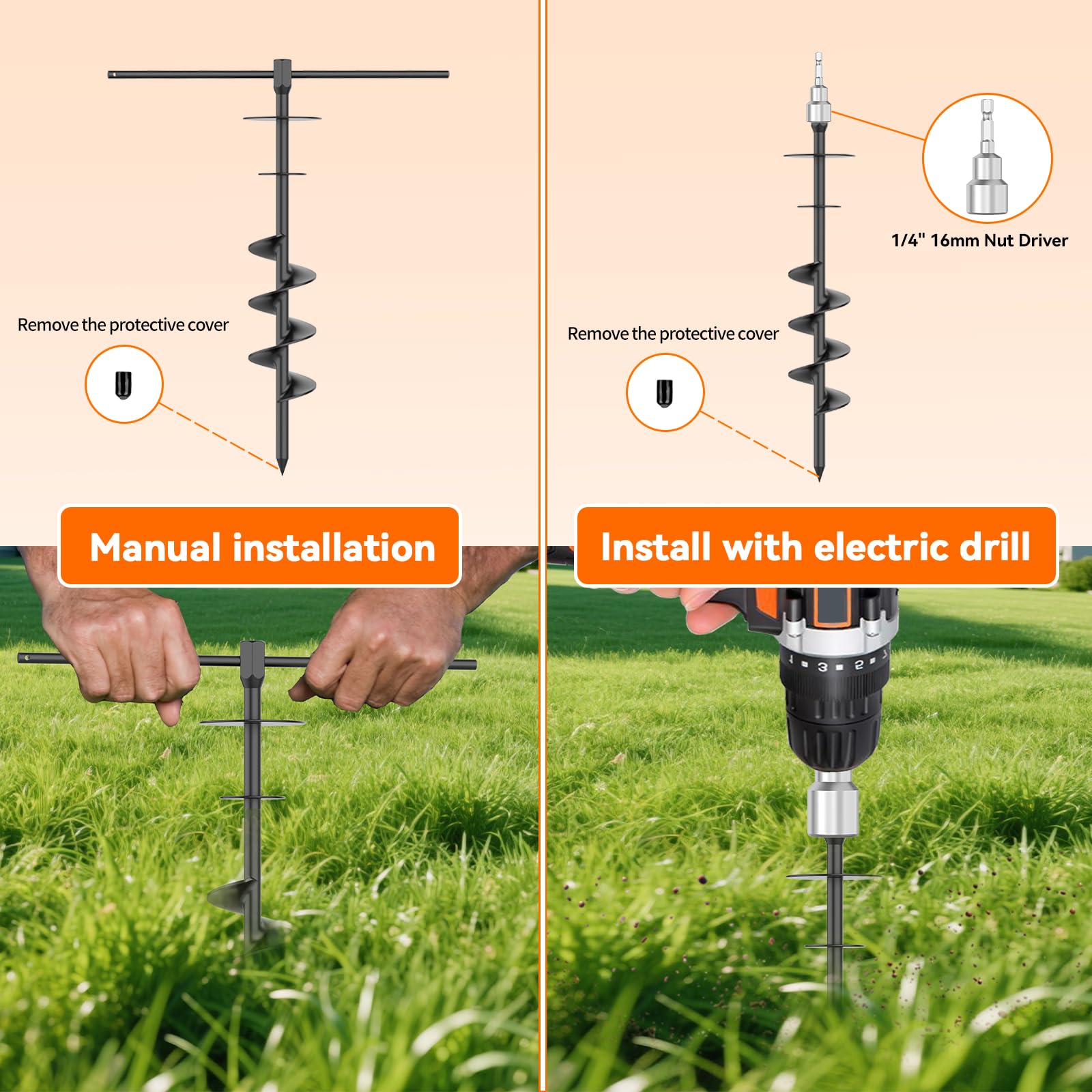 Zizouoe ground anchor stake penetrates soil easily for camping