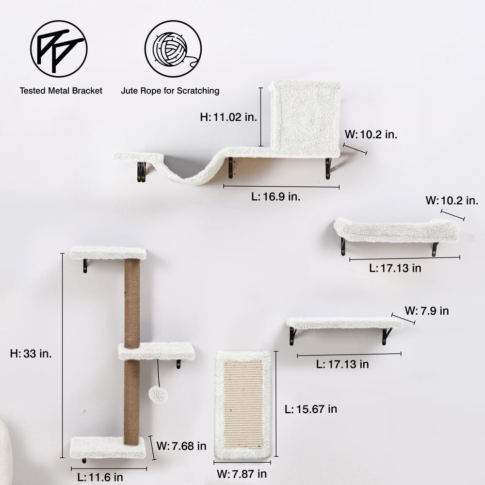 ZLAFM modular playground on wall promotes endless cat adventures and climbing variety.