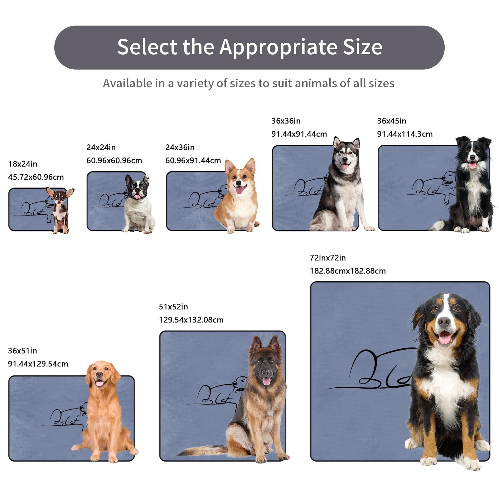 Zlune versatile dog pads support potty training, whelping boxes, playpens, car trips, and sofa protection.