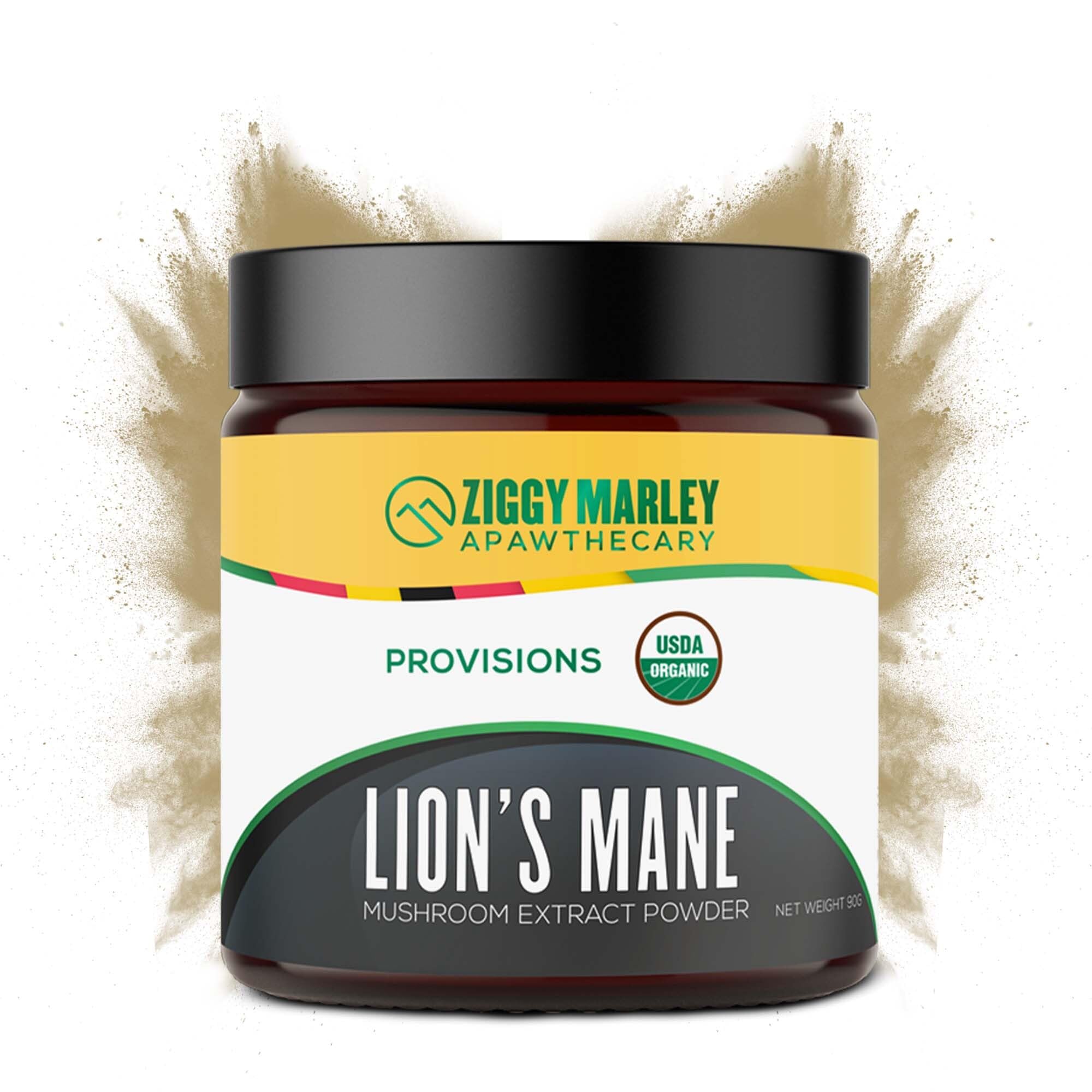 ZMA PETS organic Lions Mane powder jar supports cognitive freshness in pets.