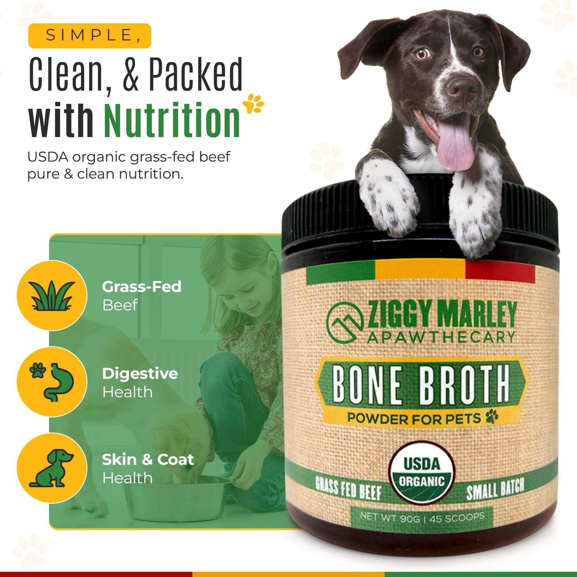 ZMA Pets Ziggy Marley’s grass-fed beef sourcing label highlights clean, natural ingredients.