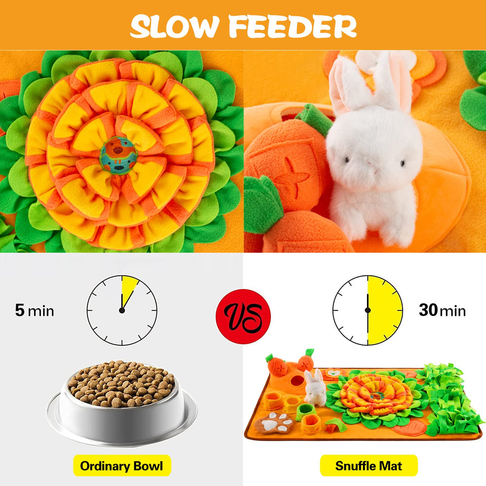 ZMUBB snuffle mat with adjustable belt shows foldable, portable design for travel