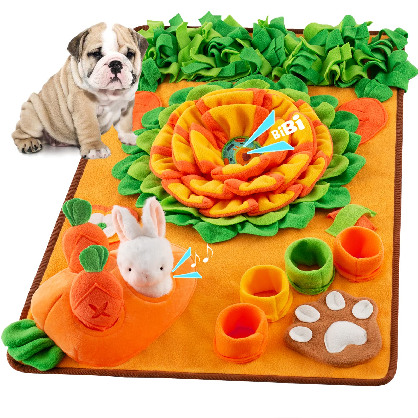 ZMUBB pet snuffle mat full-size layout for dogs enhances slow feeding and mental stimulation