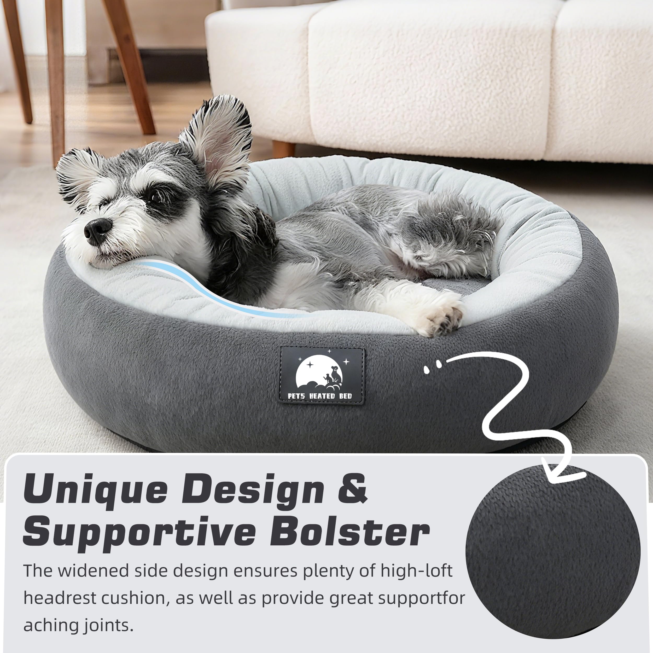 ZNOFAN 19-inch donut bed kitten nap-ready cozy nest.