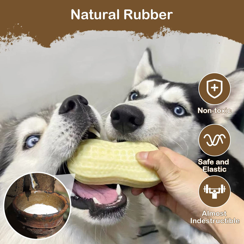 ZNOKA durable, eco-friendly rubber toy withstands chewing.