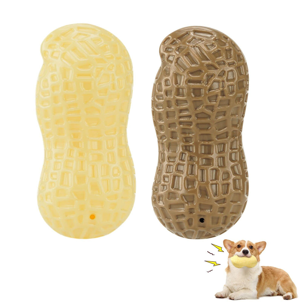 ZNOKA peanut-shaped squeaky toy for fetch and chew sessions.