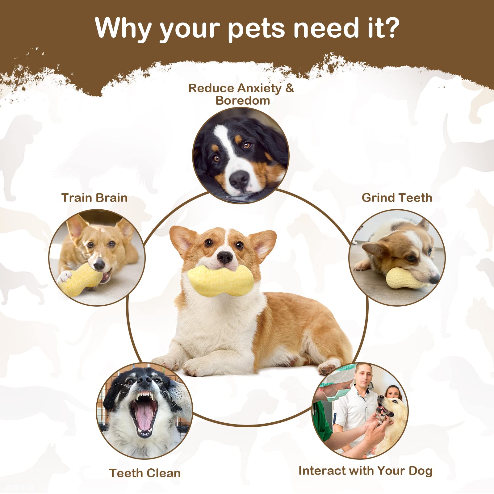 ZNOKA teething-friendly design soothes growing puppies.