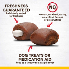Zoë Pill Pops three-flavor display showcases options dogs love during medicine time.