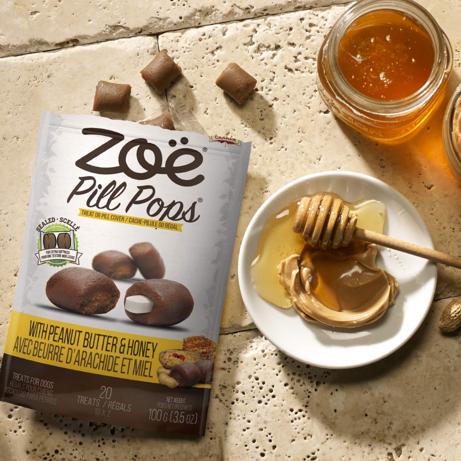 Zoë Pill Pops used as pill cover to encase tablets for quick treats.
