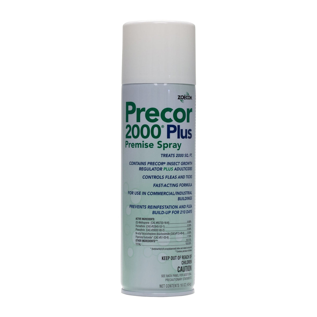 ZOECON Precor 2000 Plus Premise Spray can for indoor flea control in homes.