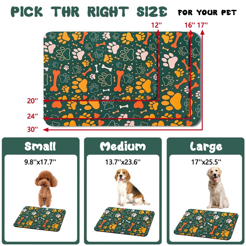 Zoeeya Dog Food Mat non-slip backing stays in place during feeding