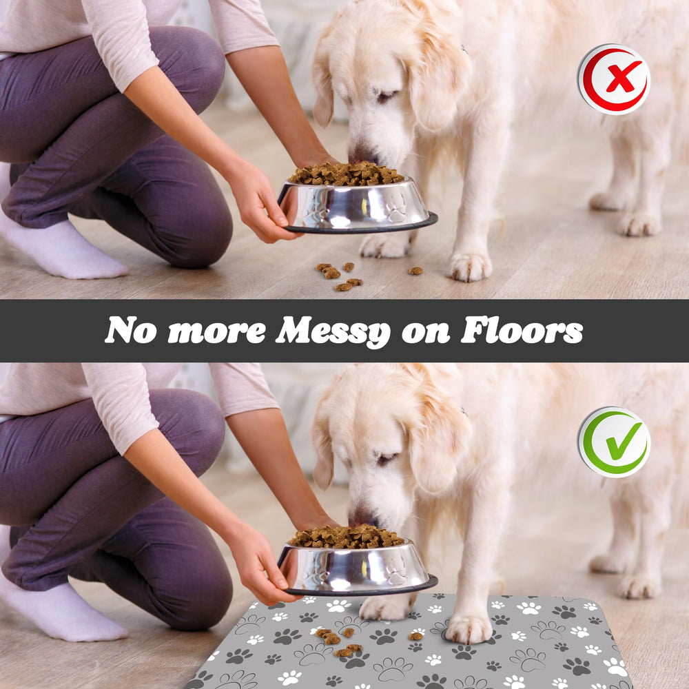 Zoeeya dog food mat roll-up design for storage and travel.