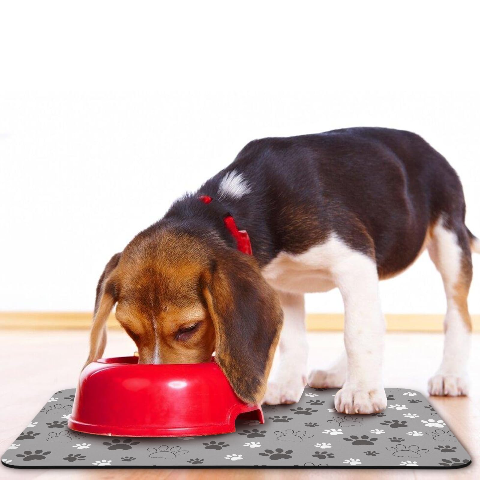 Zoeeya dog food mat stylish print complements home decor.