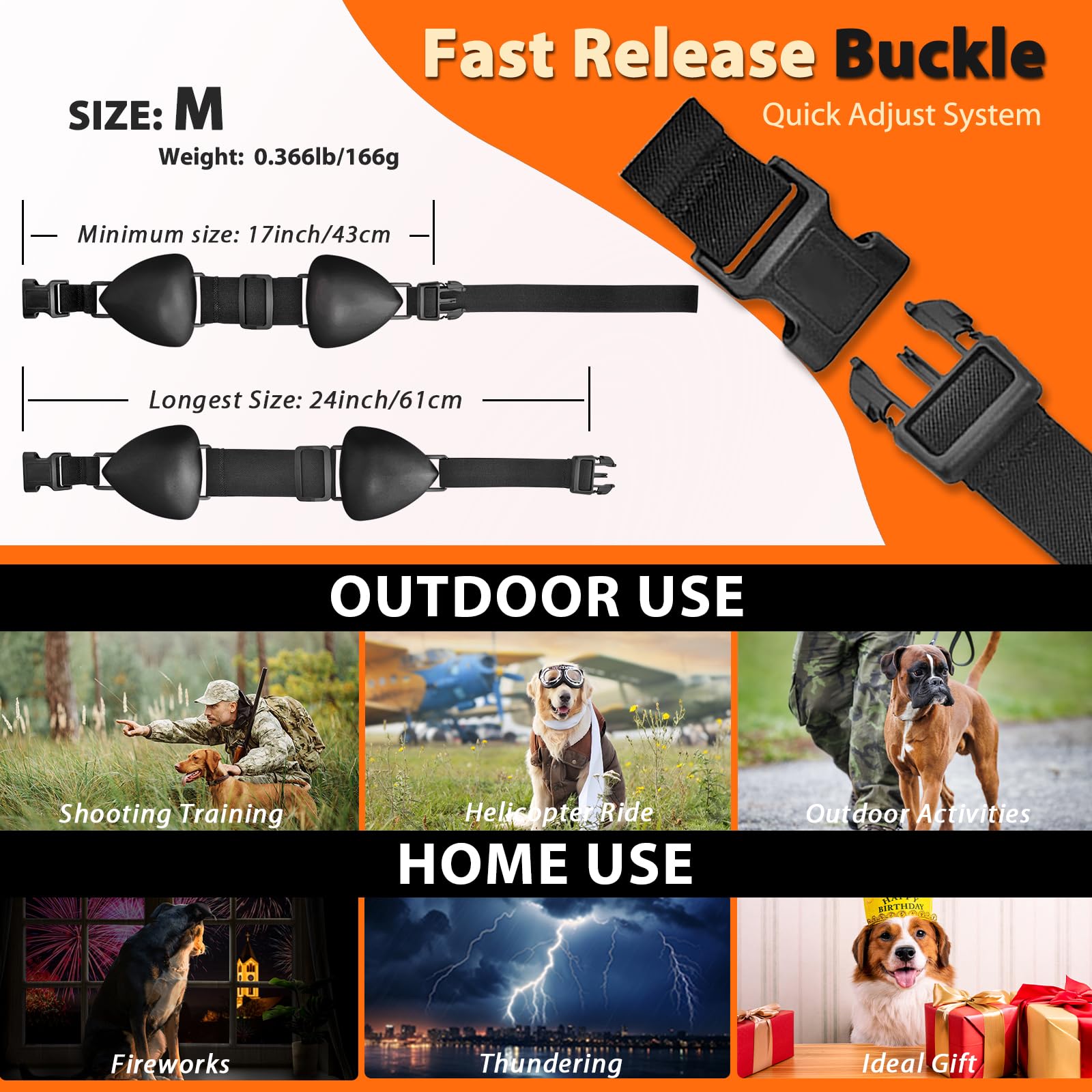 ZOHAN dog ear muffs for-vacuums protect ears from loud household noises