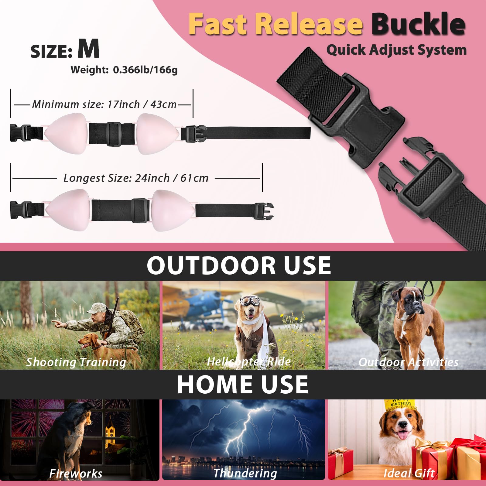 ZOHAN dog ear muffs foldable design image highlights compact storage
